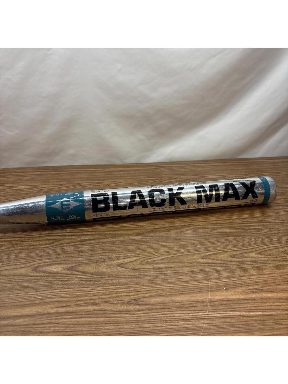 Easton 2 1/4" Black Max Softball Bat MDL S9 3328 33 in 28 oz Alloy